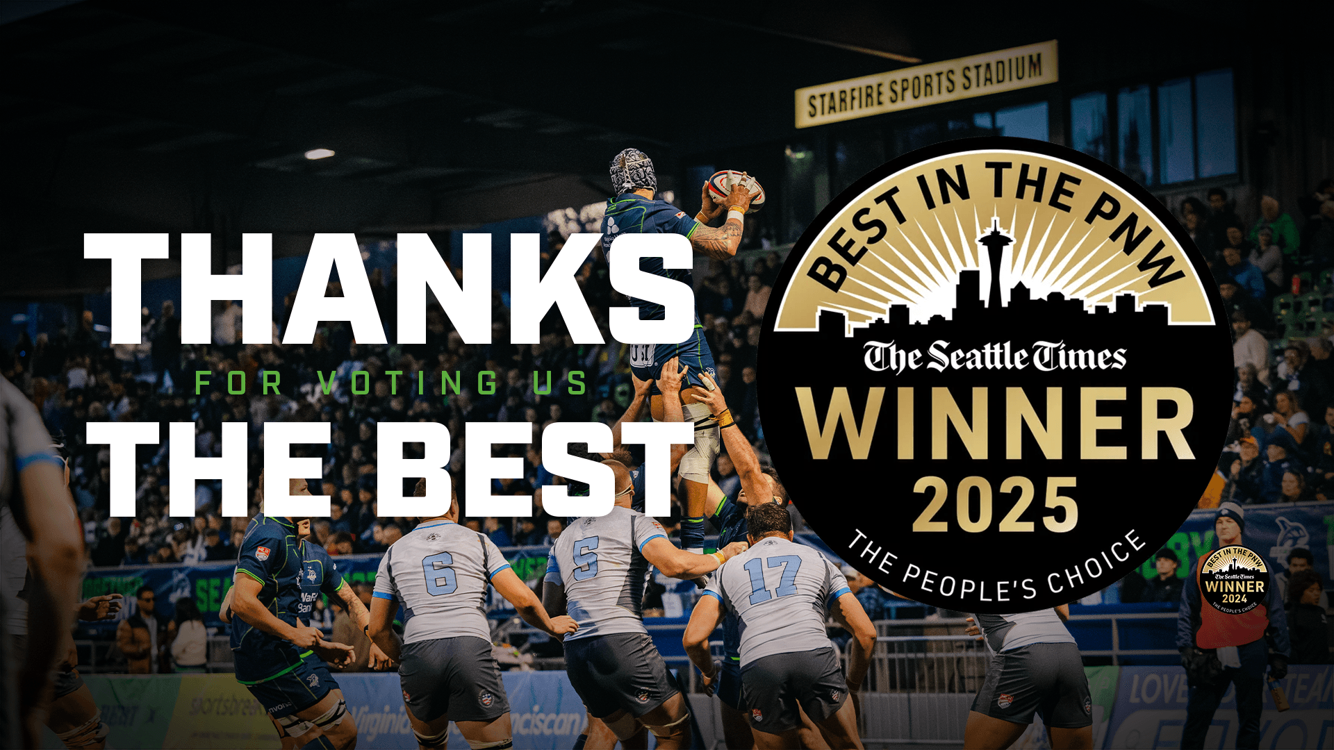 Seattle Seawolves Voted Best Sports Team in Seattle 2025